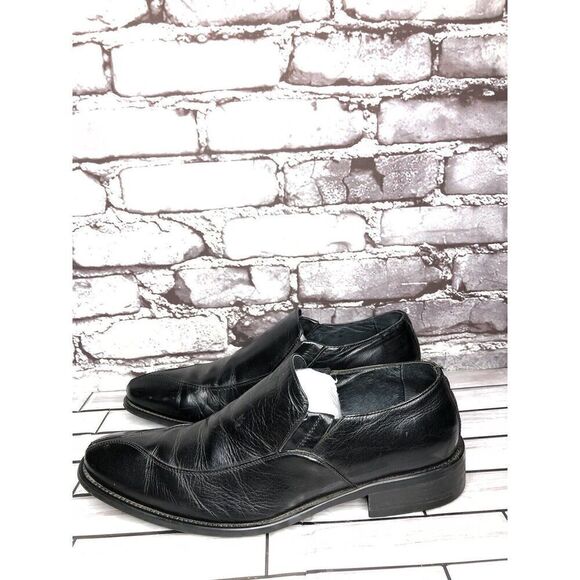 Via Spiga Delano Black Leather Pointed Loafers Dress Shoes Men’s sz 7M US/41.5EU main image 13